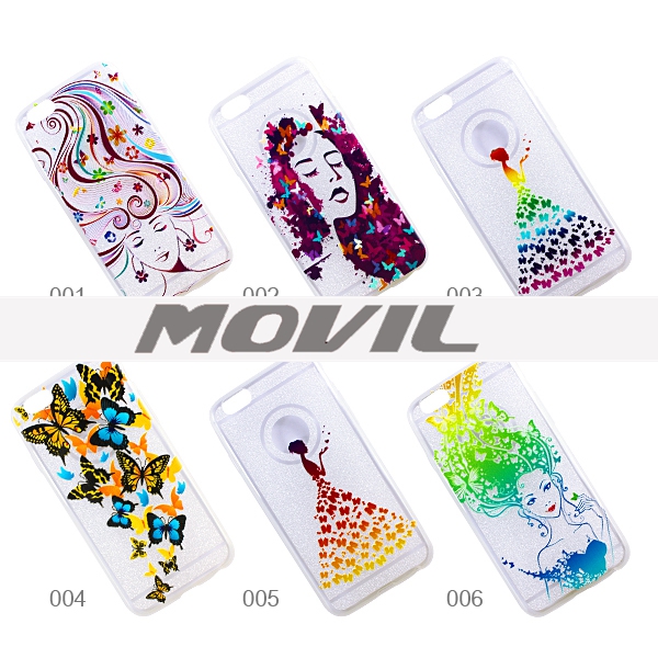 NP-2546 Glitter de TPU Funda para iPhone 6-1